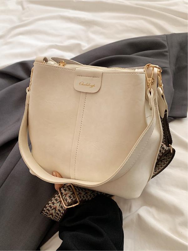 Vintage Large Capacity Bucket Bag, Fashion Casual Shoulder Crossbody Bag for Outdoor Travel Commuting, Stylish Unisex Handbag, Fashionable Crossbody Bag Vintage Large Capacity Bucket Bag, Fashion Casual Shoulder Crossbody Bag for Outdoor Travel Commuting, Stylish Unisex Handbag, Fashionable Crossbody Bag