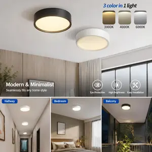 LED Recessed Light, 3cm Ultra-Thin Tricolor, Ideal for Living Room, Bedroom, Hallway, Study Room, Modern Lighting Solution