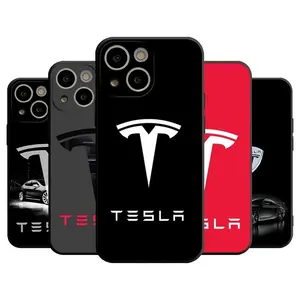 T-Teslaes Car Logo Phone Case For 15 Pro Max For Iphone 17 16 15 14 13 12 Pro ProMax Plus Air Back Cover Gift