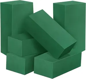 Pack of 6 Floral Foam Blocks for Flower Arrangement, Wet and Dry Green Floral Foam for Wedding, Birthdays, Home Decorations (Small Size 5.5” L x 3.1” W x 1.7” H)