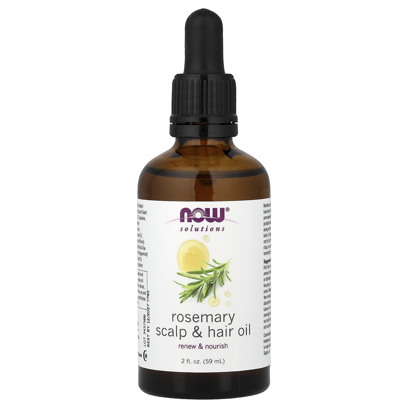 NOW Foods Solutions, Rosemary Scalp & Hair Oil, 2 fl oz (59 ml)