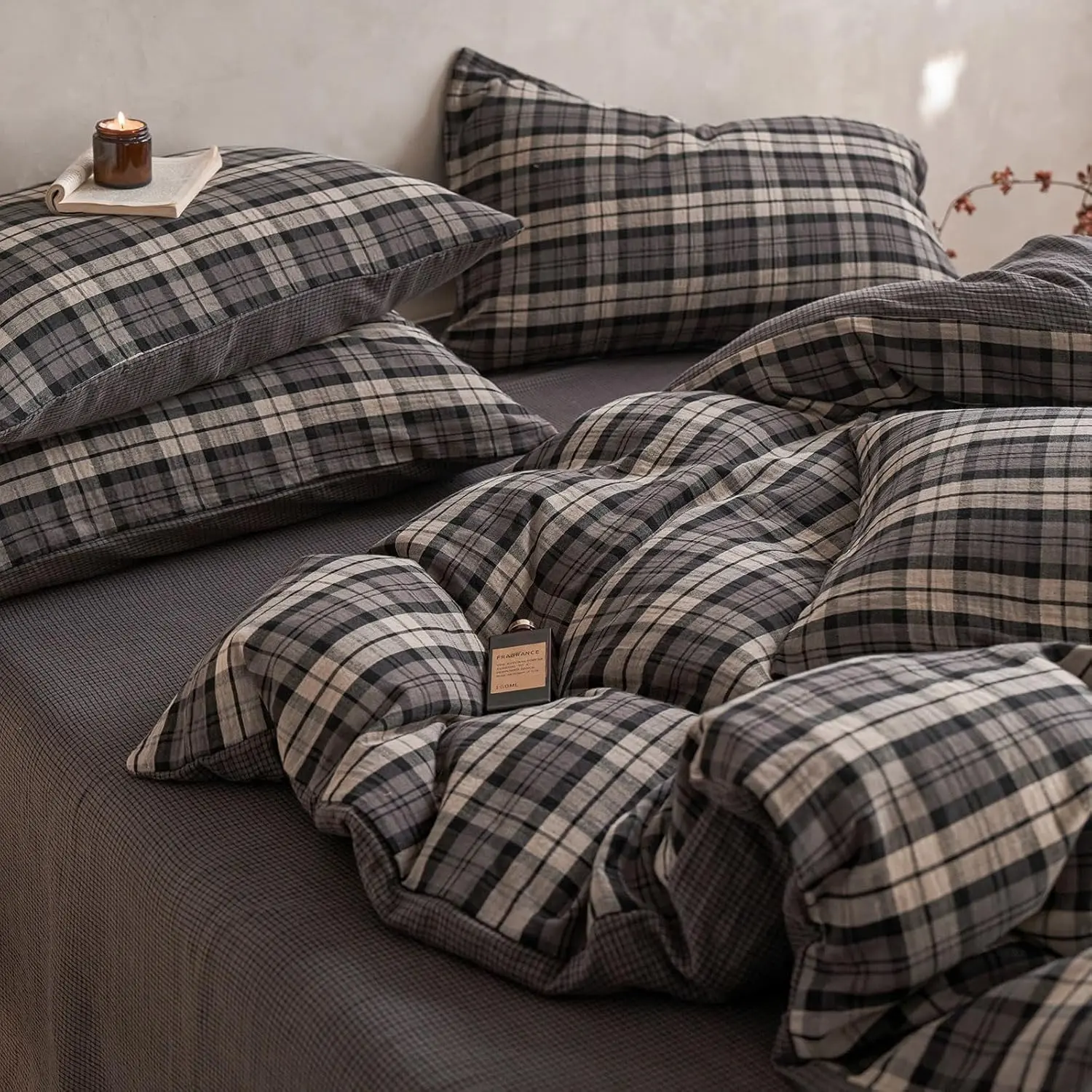 Muslin   05 Dark Grey Plaid