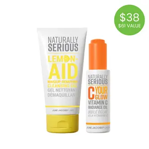 Naturally Serious Lemon-Aid Glow Bundle, C Your Glow, Lemon-Aid Cleanser, Skincare Set, Facial  Bundle