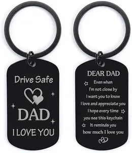 Gifts for Dad from Daughter Son, Drive Safe Keychain Dad Christmas Gift Stocking Stuffers for Birthday Thanksgiving Father's Day Gift for Husband from Wife