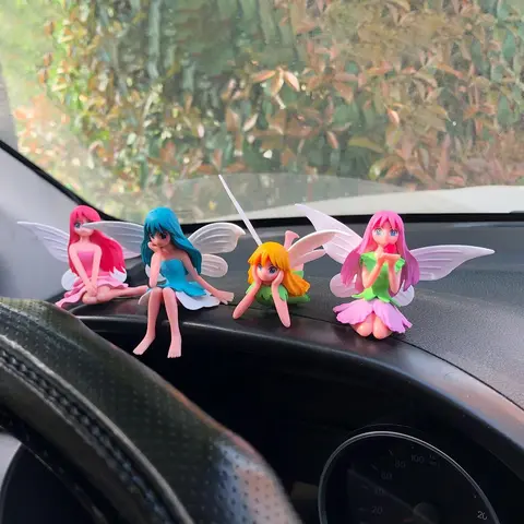 Flower Fairy Little Elf Flying Wing Mini Model, Car Interior Resin Figurines, Car Interior Decoration Accessories for Women & Girls, Car Ornament, Car Interior Accessory, Car Interior Ornaments, Car Interior Decorative