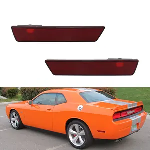 2pcs Red Lens Rear Side Marker lamps Lights Kit For 2008 2009 2010 2011 2012 2013 2014 Dodge Challenger,11-14 Charger, Replace OEM # 68043394AA 68043395AA 68039504AA