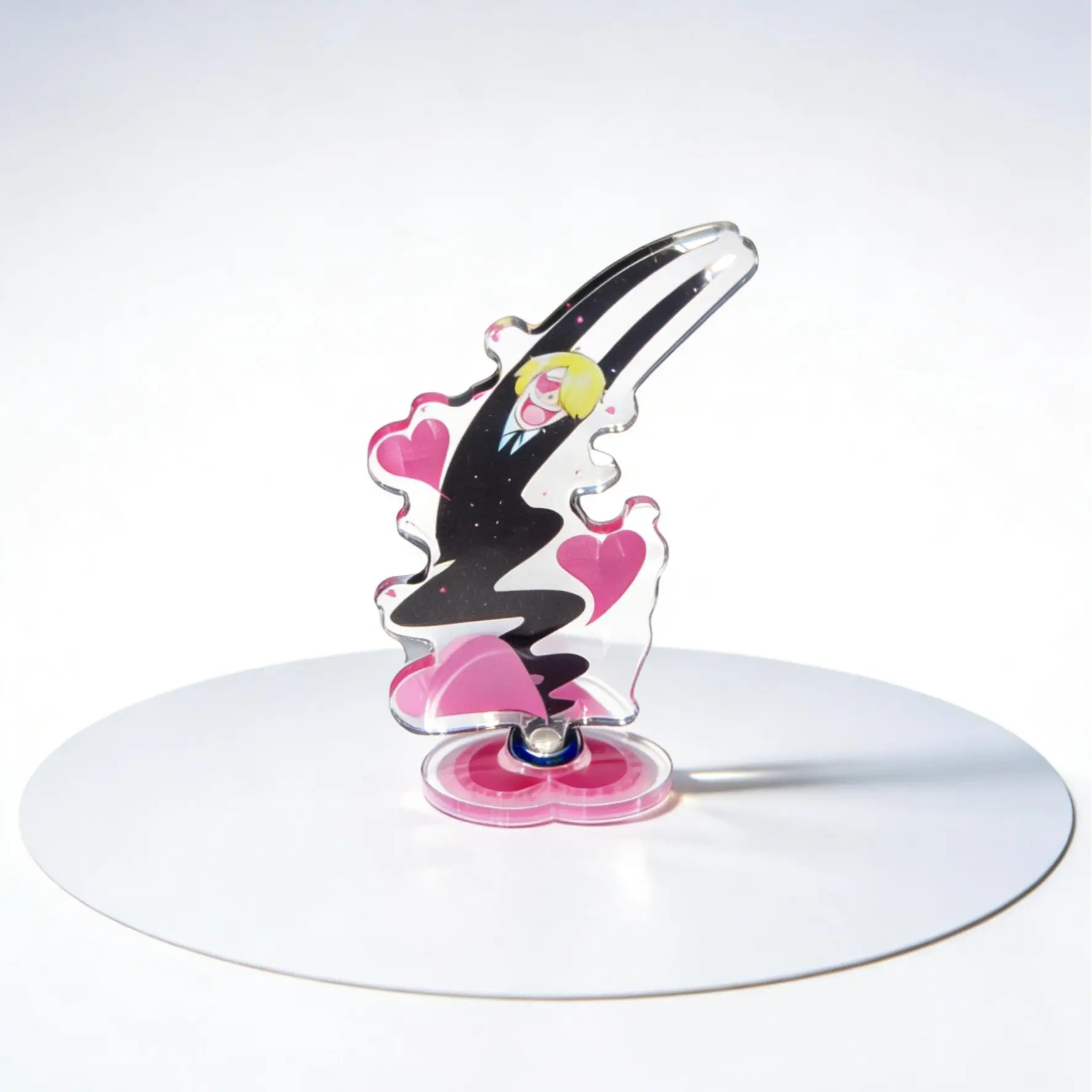 Sanji rotating standee One Piece anime gift funny desktop decoration acrylic for friends or best friends  high appearance level gift interesting decoration fan gifts idea design unique elegant