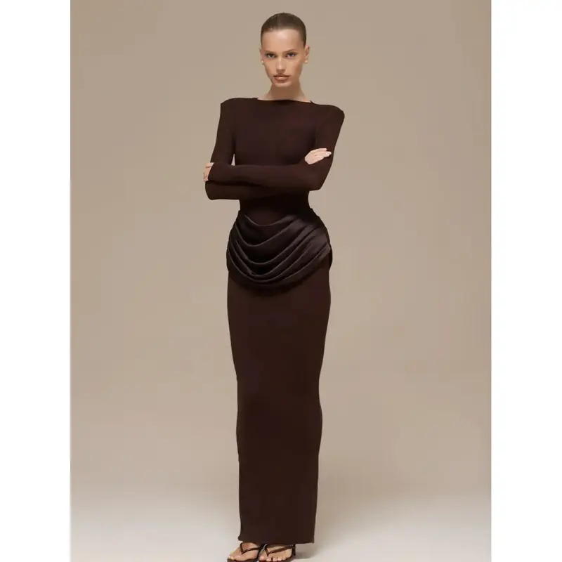 One shouldered long sleeve dress - TikTok Shop