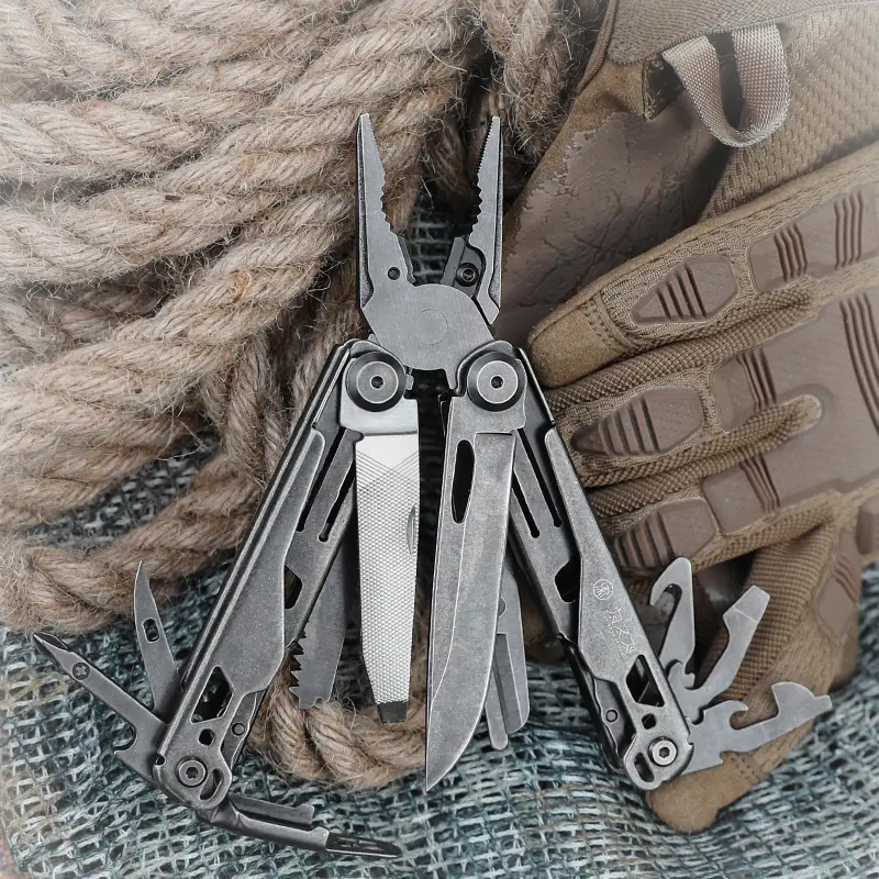 WESVE MT-72 18-in-1 Multi-Tool Outdoor Camping Tool – Pliers, Saw, Scissors, Screwdrivers, Corkscrew & Bottle Opener, Emergency Tool Kit for Home and Car, EDC for Men, Hiking Utility Tool