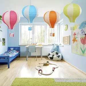 Hot Air Balloon Paper Lanterns, 6-Piece Set for Party Decorations Supplies, Perfect for Birthdays Weddings Christmas Halloween Events, Pack