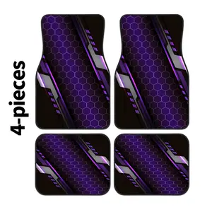 Moroccan Boho Design Car Floor Mat, Anti-slip Car Front & Rear Floor Mat, Fashionable Car Interior Decoration Accessories, Car Mats