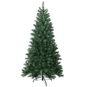 9ft PVC Hinged Green Tree - Environmentally Friendly & Fireproof Artificial Christmas Tree