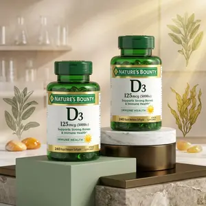 Nature’s Bounty Vitamin D3 5000 IU Softgels, Rapid Release Immune Support Supplement, Daily Vitamin D Formula, 240 Count