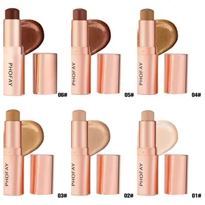 PHOFAY Contour Stick 4g Smooth Weightless Matte Base for Face Makeup with Contour Brush