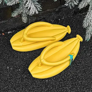 Banana Shaped Women Shoes Thick Bottomed Flip Flops Summer Outdoor Wear Anti-slip Unisex Beach Sandals