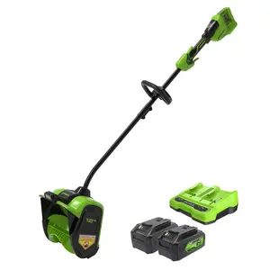 Greenworks 12" Brushless Snow Shovel with Light Kit: 24V Lithium Ion, Adjustable Handle
