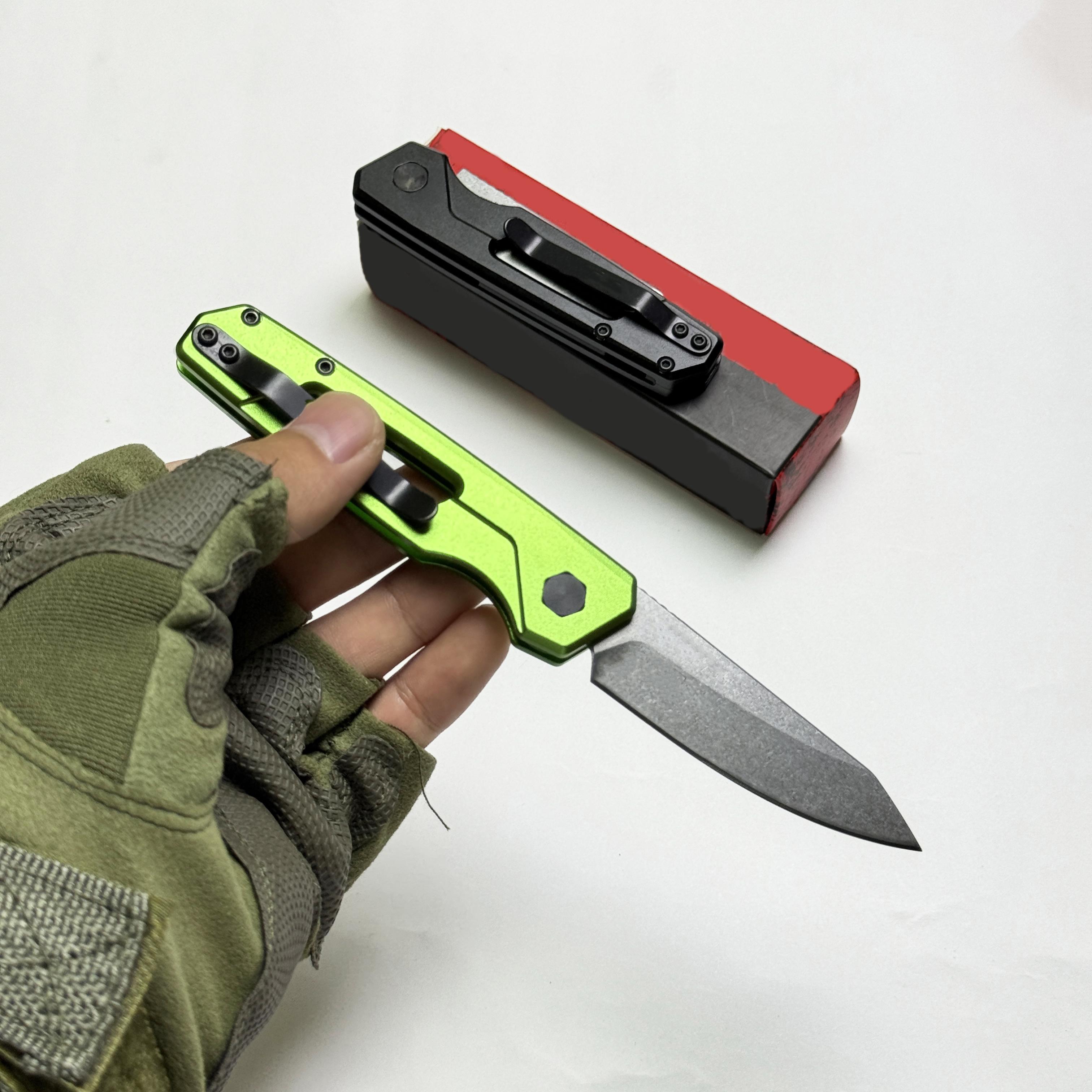 EDC Folding Pocket Tool Multifunctional Outdoor Tool 8Cr13MoV Stainless Steel Blade 7.0 cm Long T6 Aerospace-Grade Aluminum Handle 70g Lightweight Compact Durable for Camping Hiking Daily Use