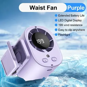 2026 Clip-on Fan (with LED Display) — Versatile for Multiple Scenarios: 360° Rotation, 100 Adjustable Speeds, USB Charging