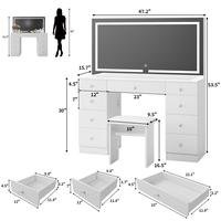 White-glass top(47.2'' Length)