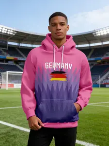 Germany Flag Gradient Long Sleeve Hoodie for Men and Women, Casual Sport Pullover, Fan Support Apparel, Best Gift for Autumn