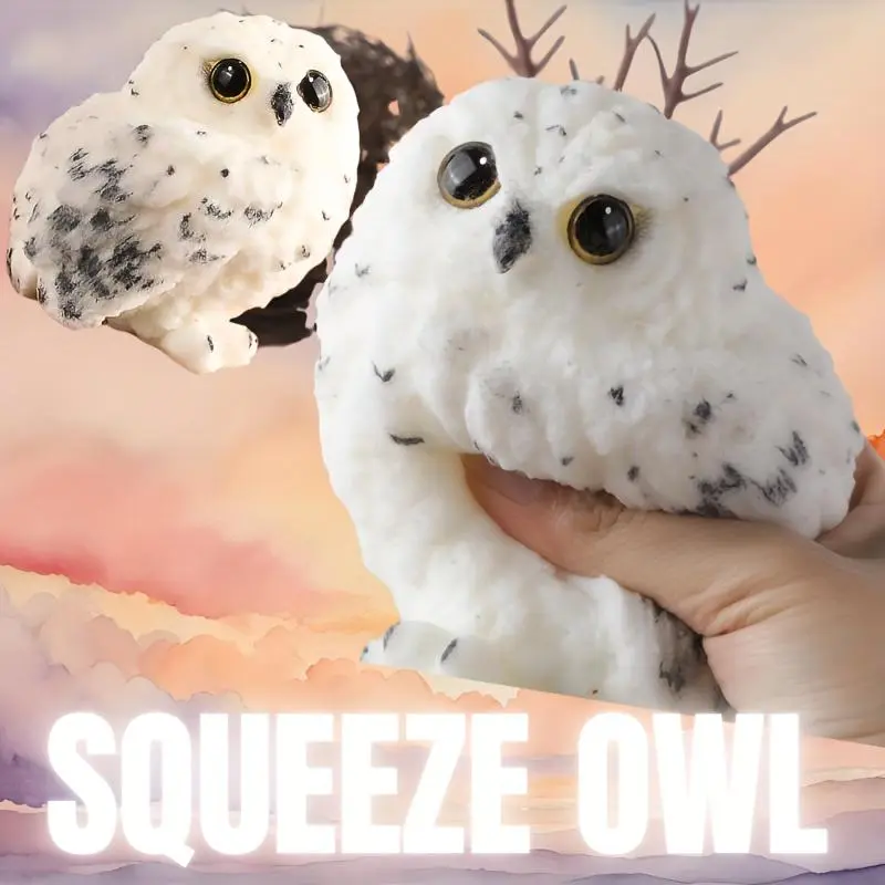 HUGE OWL, Taba Squeeze Toy, Squishy Gift, Fidget Toy, Taba Toy, Student, Teacher, Office Worker, Valentine'S Day, Birthday, Back to School, Christmas, New Year, Easter, Home, Desk, Decoration, Relax