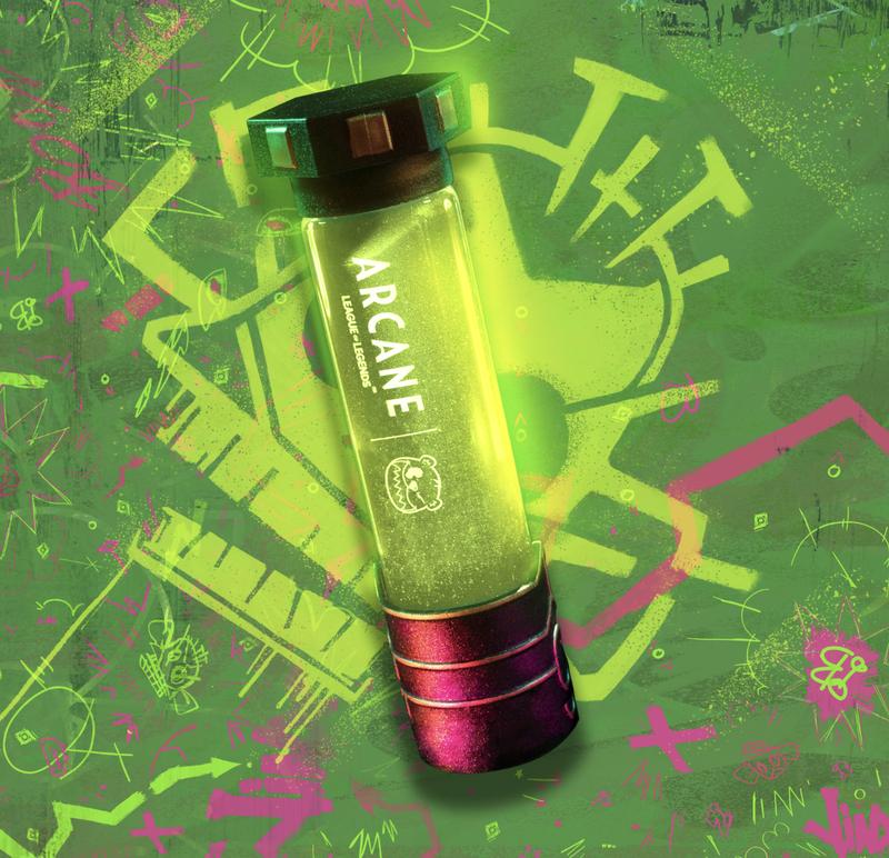 Boba Bear X Arcane Season 2 Shimmer Vial with LED Light, Clear Glass