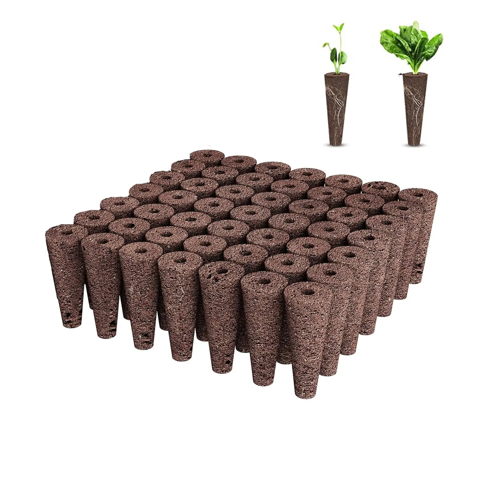Gardening Newbie Must-Have Seedling Blocks, 50 Pack Sponge Germination, Indoor Outdoor Planting Vegetables Flowers Herbs, Rooting Plug Suitable for Farms, Healthy Plant Growth
