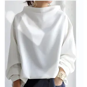 BIGWIG  Women's Casual High - Neck Sweatshirt, Solid Color Cozy Fall & Winter Loose - Fit Top with Soft Durable Fabric, Easy - Care Everyday Comfort Apparel