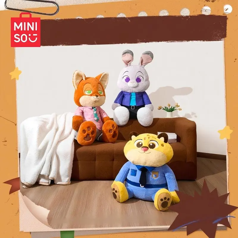 Disney Zootopia Basic Sitting Plush Doll - Nick, Judy, Benjamin Unisex Names Polyester Soft Stuffed Animal, Durable Fluffy Cuddly Gift, Huggable Sleeping Pillow, Home Decoration for Children, Back to School Haul