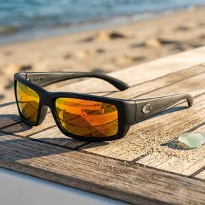Costaego Tortoise Shell Sunglasses, Blue Green Mirror Polarized Lenses, Men’s Sailing Boat Glasses, Anti Glare Outdoor Sport Eyewear