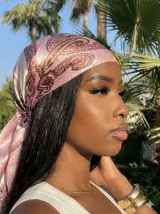 Minimalist Printed Satin Scarf, New Spring Fashion Accessory, All Season Suitability, Versatile Use as Waistband, Bag Decoration, Ribbon, Headband, Ideal for Women