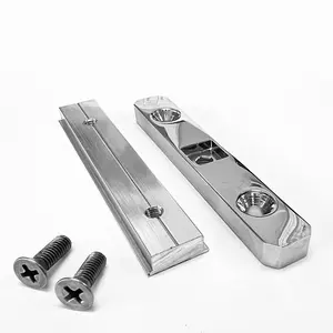 Replacement Pivot Hinge Base Assembly for Heavy Shower Glass Doors, 3/8" and 1/2" thick glass