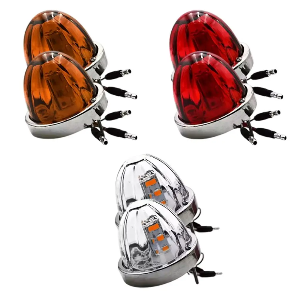 2-Pack 3.5" Radiant Series Glass Lens Watermelon Lights for Semi Trucks, Vehicles