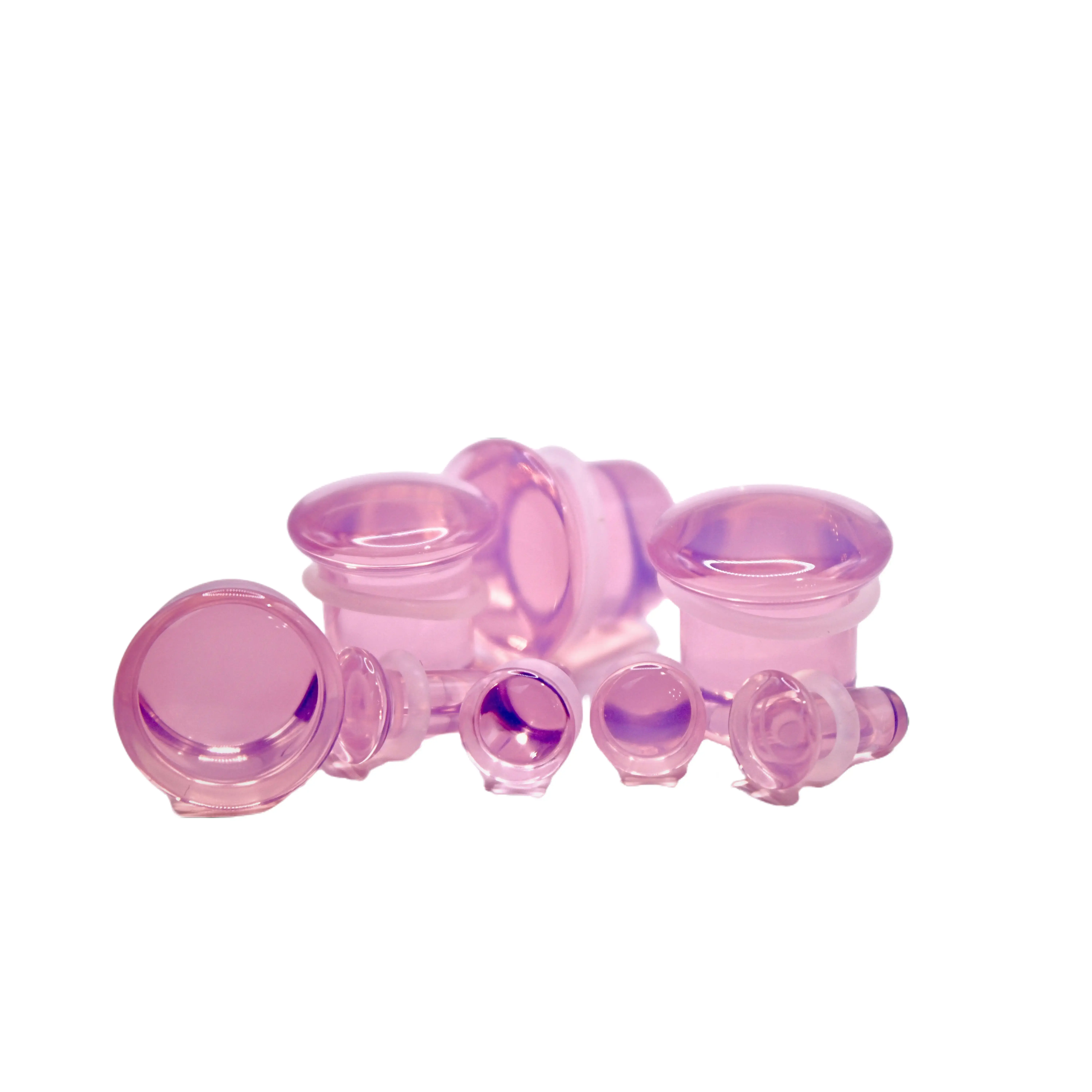 Pink Opalite Single Flare Glass for Gauged Ears