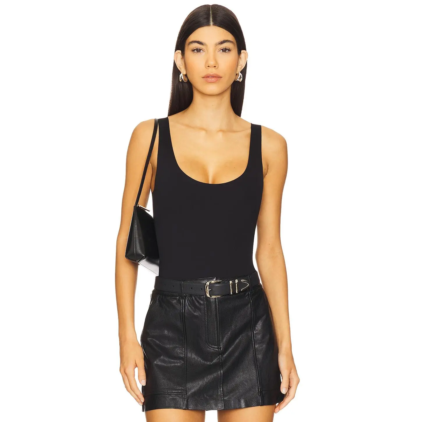 Commando Neoprene Tank Bodysuit in Black