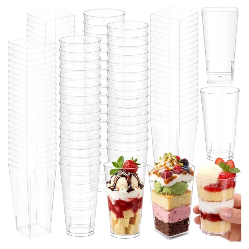 100 mini tazas sin cuchara
