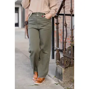 Frayed Bottom Paper Bag Denim Jeans