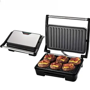Double-Sided Grill Automatic Smart Steak Maker Panini Press Smoke-Free Non-Stick for Effortless Cooking