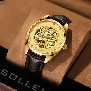 SOLLEN Tiger-Shaped Cutout Men’s Business Automatic Mechanical Watch — Ideal Gift for Birthdays, Valentine’s Day, Wedding Anniversaries, Father’s Day – SL612