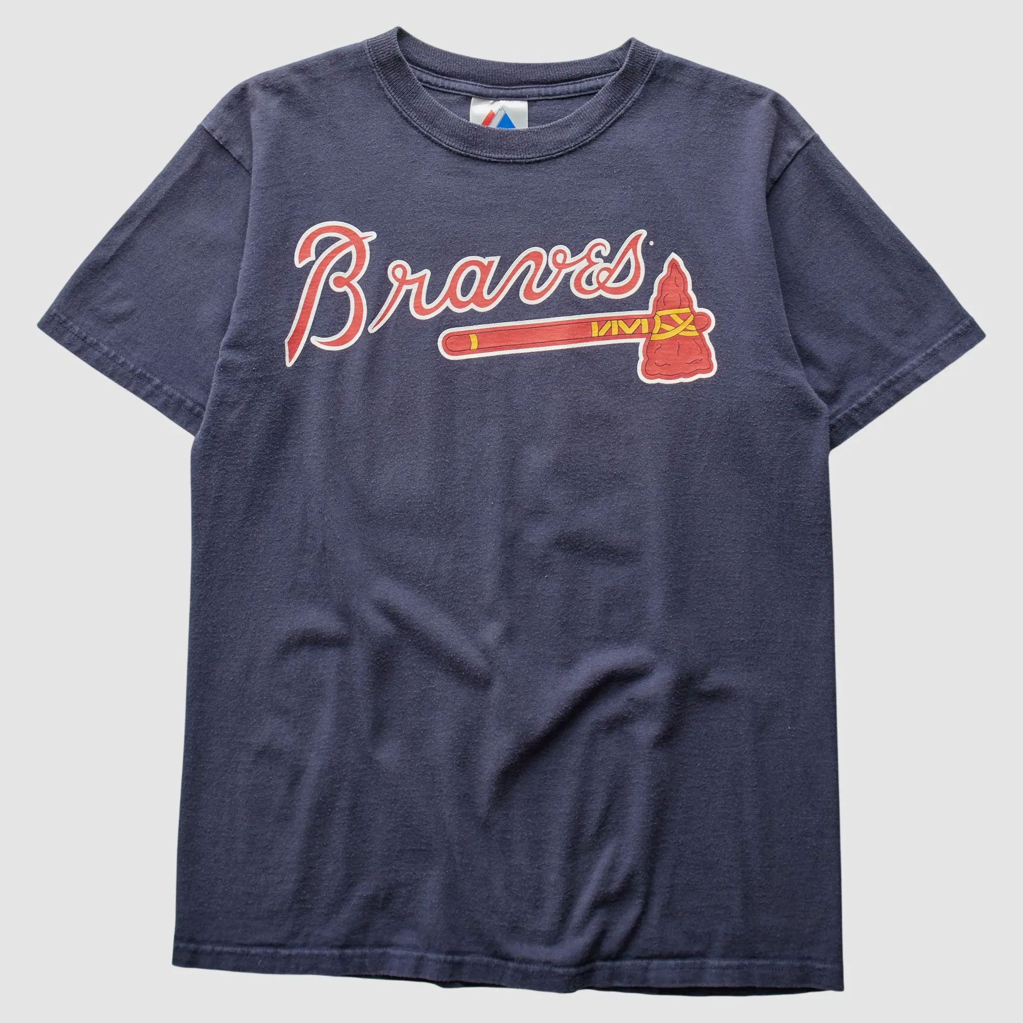 Atlanta Braves Majestic 2000s T-Shirt - Navy - XS