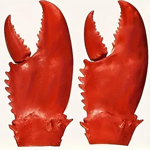 [Cute Crab Gloves] 2pcs Cute Crab Claw Latex Gloves |   Novelty Costume Accessories, Non-Electric, Feather-Like Design, Perfect for Halloween, Christmas, Easter, Valentine’s Day, Party Pranks, Stage Performances, and Trick Accessories