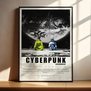 Cyberpunk Edgerunners Anime Poster, David Martinez Lucyna Kushinada Anime Art Print Decor Posters - NO FRAME