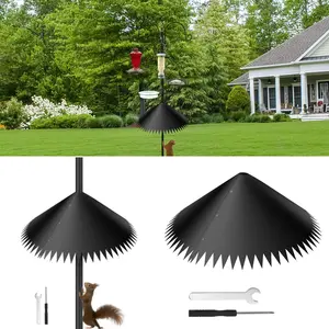 19" Squirrel Proof Baffle Guard for Bird Feeder Pole Weatherproof Outdoor Shield