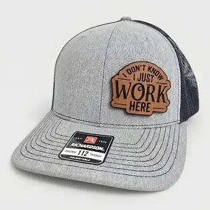 I Don t Know I Just Work Here Leather Patch, Richards0n Hat