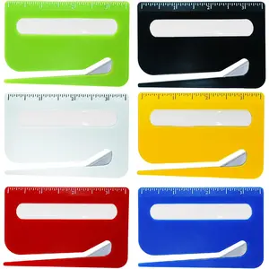 6Pcs Letter Opener，Letter Opener Envelope Slitter with Concealed Blade, Scale and Magnifying Glass，Suitable for Office Workers and Students to Open Envelopes.