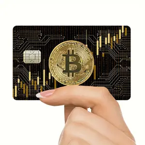 Credit Card Sticker, 2 Counts/set Ultra-thin Shiny Matte Finish Waterproof Scratch Resistant Durable Card Sticker, Compatible with Small Chip Cards