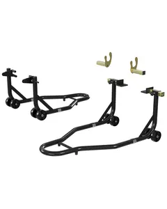 Garvee Stabiler Motorrad with Stable Motorcycle Rear Stand – 450 Lbs Load Capacity, Height Adjustable, U & L Swingarm Compatible, Ideal for Maintenance & Repair, Available in Black or Red