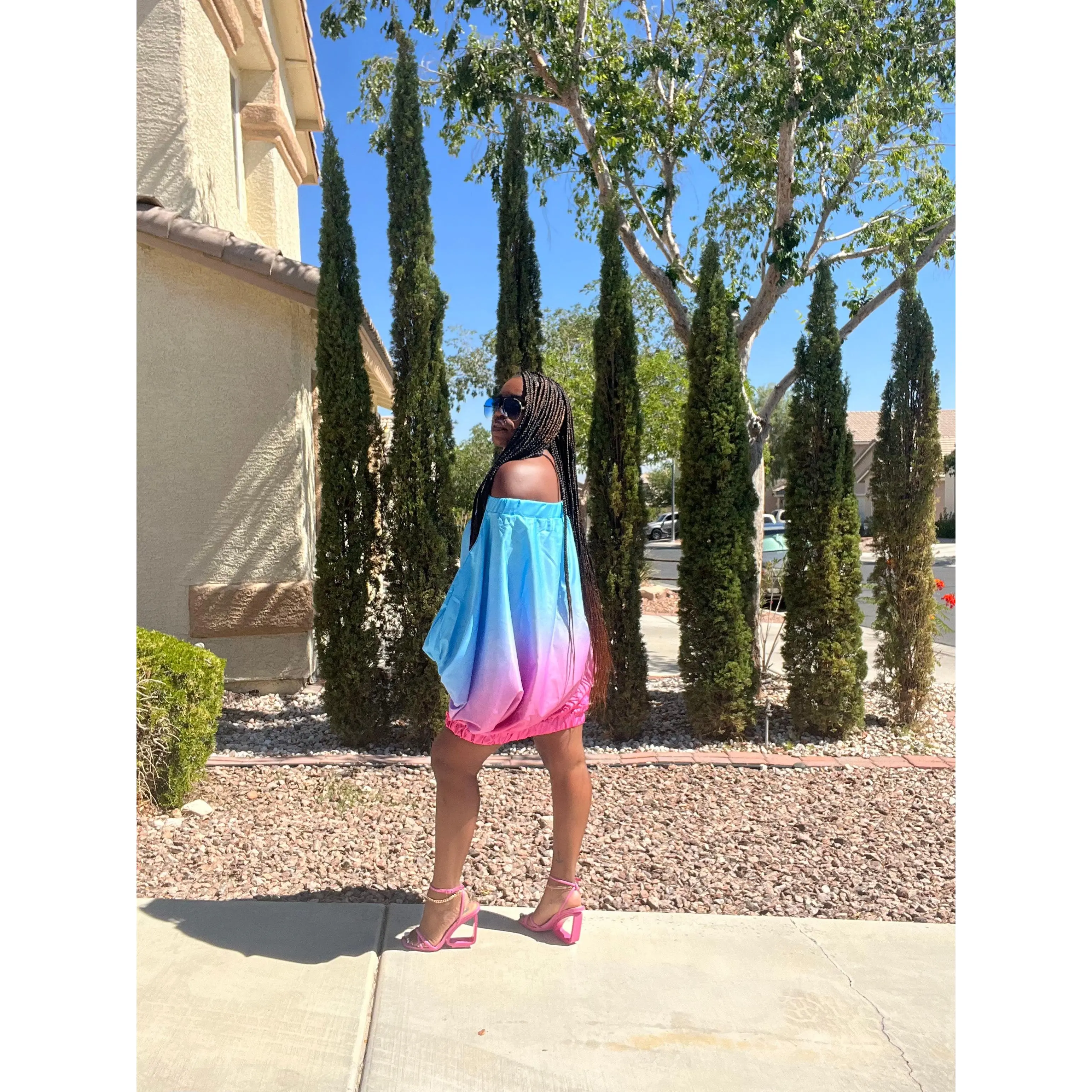 Faded Blues | Parachute Dress