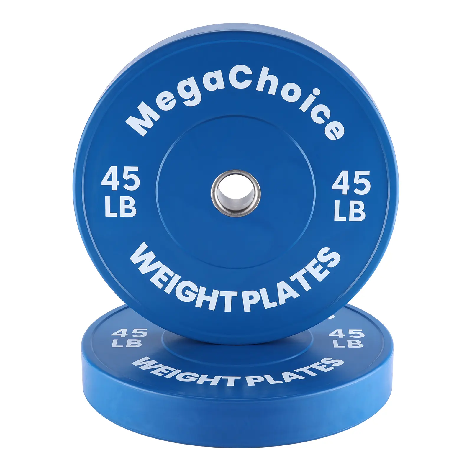 Durable Shock-Absorbing Rubber Bumper Plates - 2" Barbell Weight Plates Pair for Home Gym Strength Training - Low Noise, Color-Coded, Floor Protection
