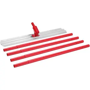 Aluminum Magnesium Bull Float Concrete Tool Kit for Masonry – Durable Cement Finishing Float with Bracket, Single 117cm Handle – Professional Smoothing & Leveling Tool 46 x 8 Inches